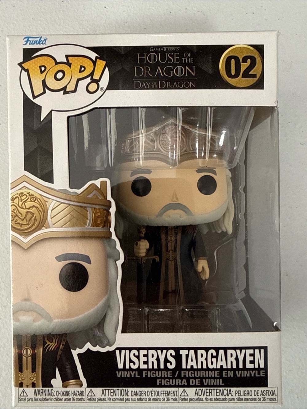 Funko Pop! Viserys Targaryen Vinyl Figure - Gold, Black, White